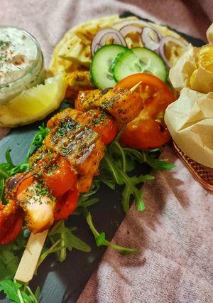 Lazac kebab recept fotója
