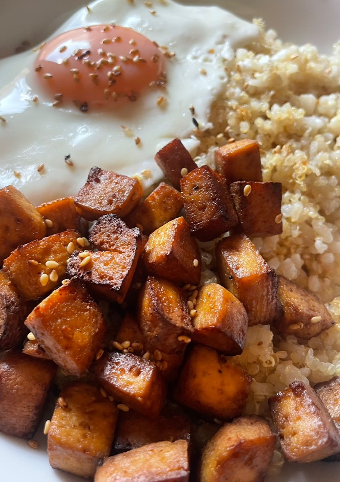 Una foto de Tofu marinado