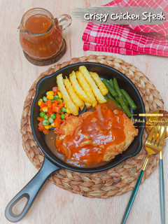 Foto resep Crispy Chicken Steak with BBQ Sauce