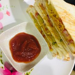 A picture of Vegetable Cheese Sandwich.