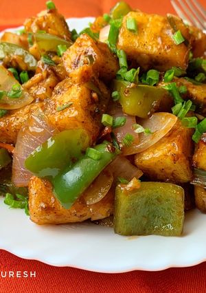 A picture of Chilli Paneer !!.