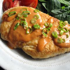 Chicken Piccata with Gochujang Mayo Sauce A picture of Chicken Piccata with Gochujang Mayo Sauce.