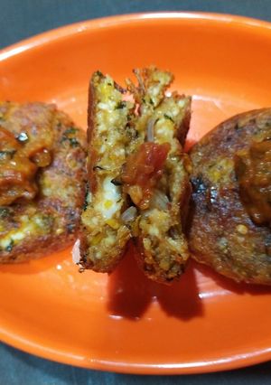A picture of Corn cheese tikki.