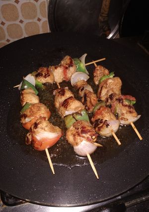 A picture of Chicken shashlik stick.