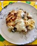 Papas al horno con huevos