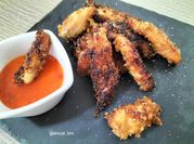 Una foto de panko pollo
