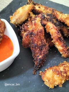 Una foto de Pollo frito a la miel y soja