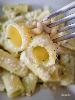 Una foto de Rigatoni al pesto genovese