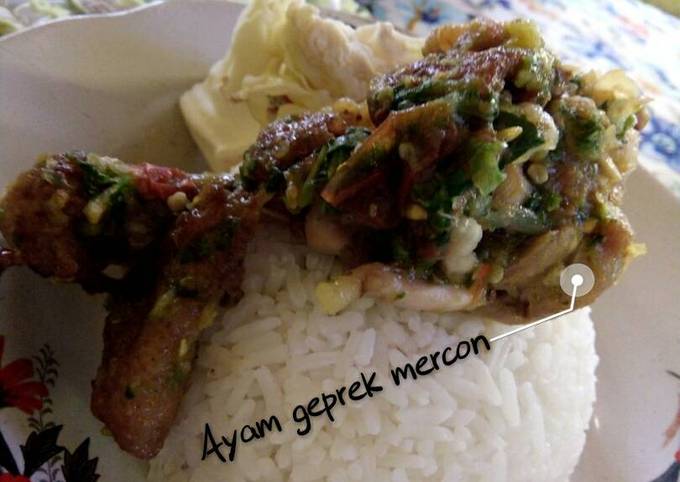 Ayam geprek mercon