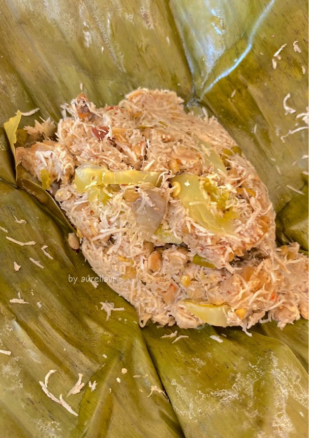 Foto resep Botok Tempe Ikan Asin | Diet Friendly