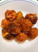 Crockpot Chili Meatballs