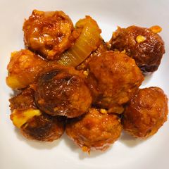 A picture of Crockpot Chili Meatballs.