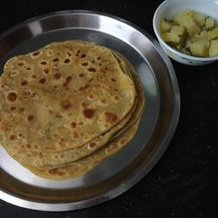 Aachari aloo paratha A picture of Aachari aloo paratha.