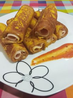 Una foto de Rollitos york-queso
