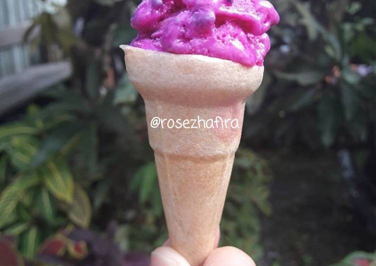 Cara Gampang Membuat Es Krim Buah Naga 🍦 yang Bisa Manjain Lidah