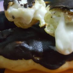 A picture of Cream Cheese Eclairs | Chocolate Eclairs.