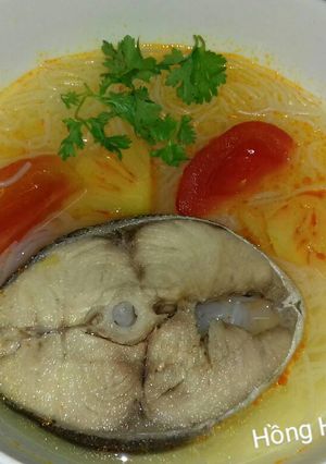 Hình của món Bún Cá Bớp Dã Chiến Cho Bữa Sáng.