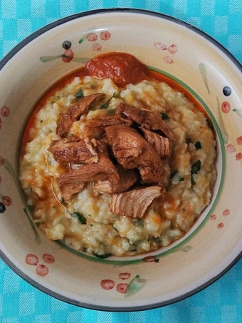 Langkah Mudah untuk Membikin Resep Bubur ayam wortel bayam yang Bisa Manjain Lidah Anti Ribet, Uenak Banget