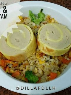 Foto resep Nasi Goreng Sayur & Rolade Ayam #Maree
