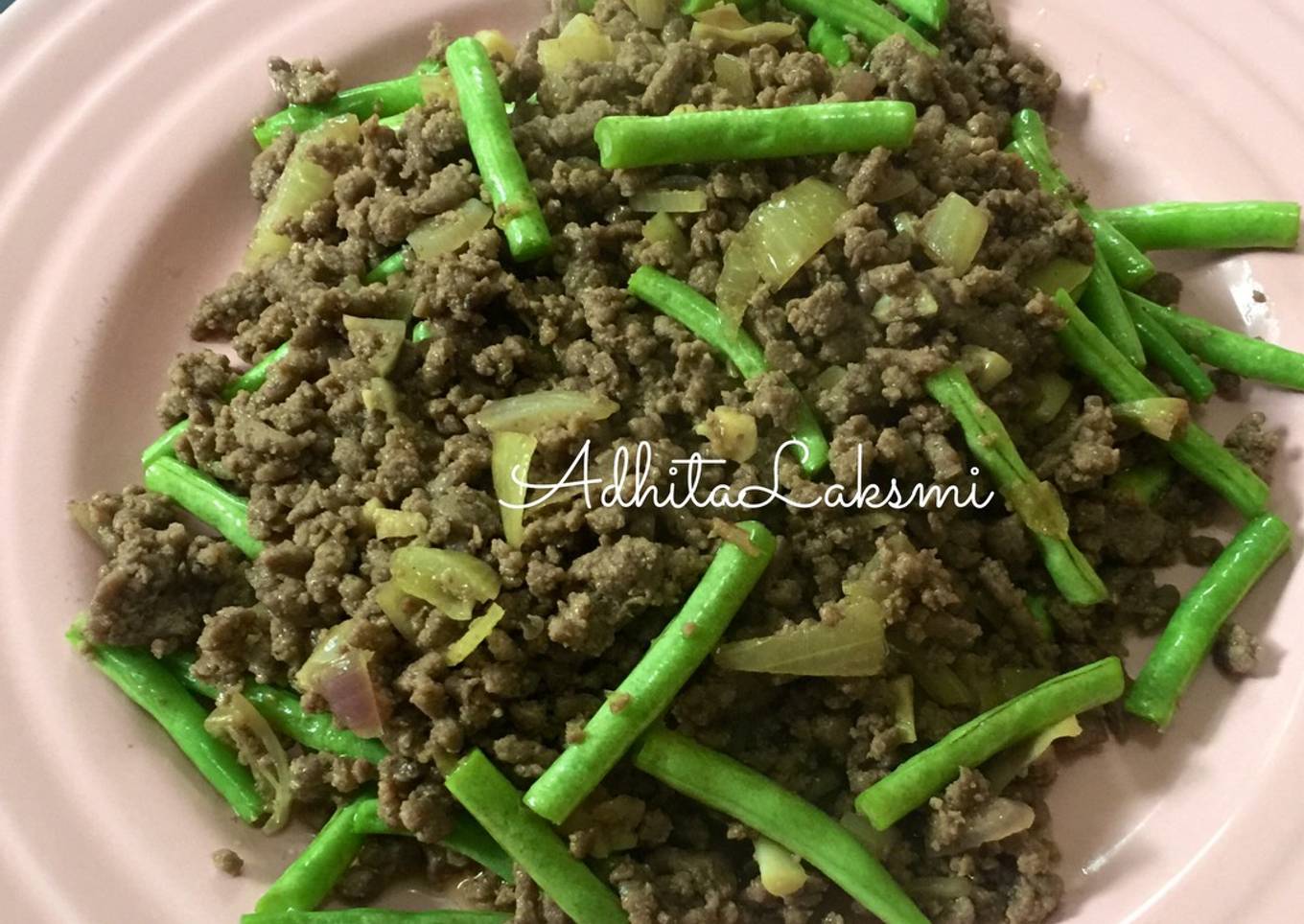 Super simple Tumis Buncis Daging Cincang