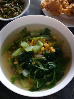 Foto resep Jangan menir bayam