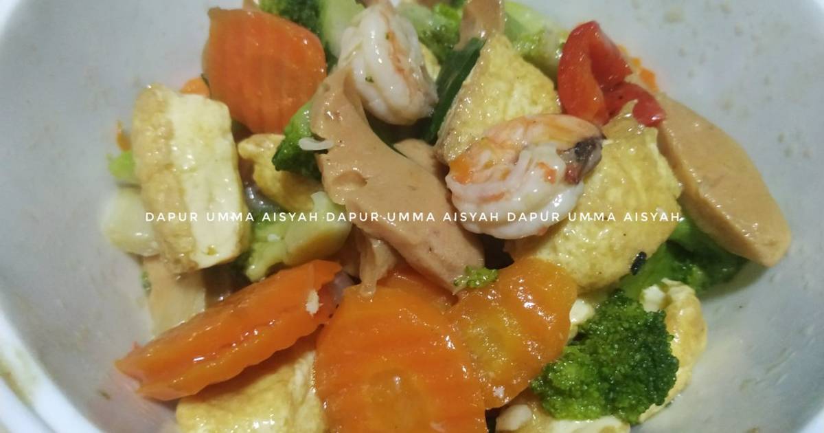 Resep Tumis Brokoli Udang Sosis Egg Tofu Dan Wortel Oleh Umma Aisyah