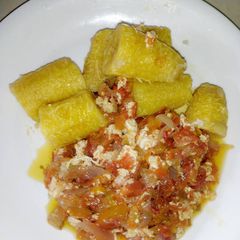 Boiled Plantain and Egg source A picture of Boiled Plantain and Egg source.