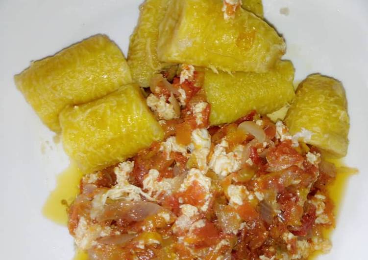 Steps to Prepare Any-night-of-the-week Boiled Plantain and Egg source