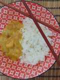 Riso basmati con gamberi in salsa al curry