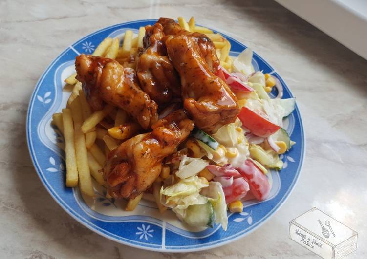 Chilis ragacsos csirkeszárny