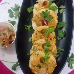 A picture of Crispy paneer coins.