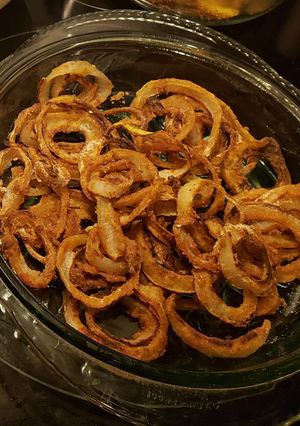 A picture of Oven Baked Onion Rings.