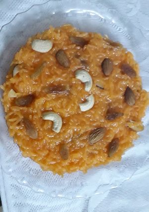 A picture of Zarda pullav.