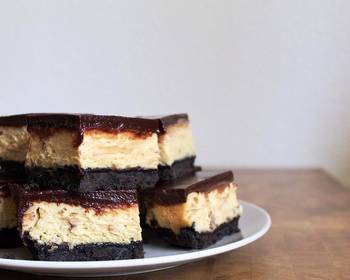 Easy Prepare Recipe Oreo chocolate and peanut butter cheesecake bars Delicious Perfect