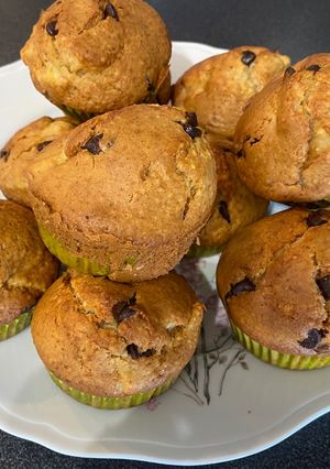 Une photo de Muffins poires et chocolat