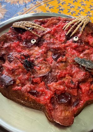 Une photo de Gâteau Halloween aux prunes et amandes