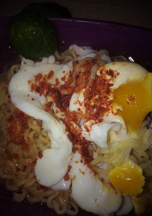 Foto resep Mie rebus telur setengah matang