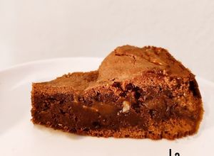 Une photo de Brownie chocolat caramel