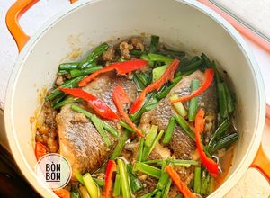 Hình của món Cá Rô Kho Hành Ớt.