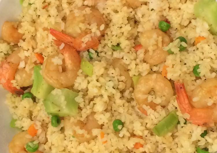 Simple Way to Prepare Award-winning Shrimp fried Rice with vegetable