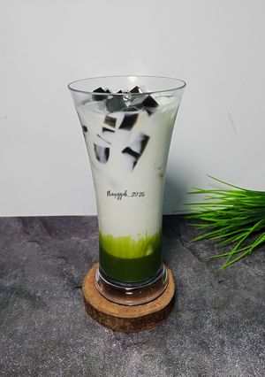 Foto resep Es matcha cincau