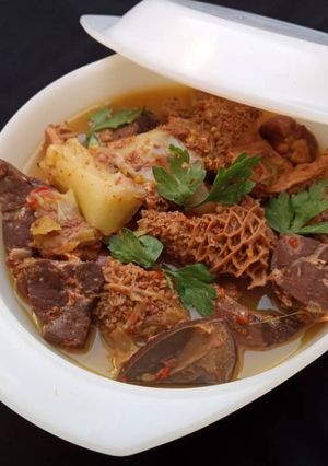A picture of Offals pepper soup.
