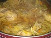 Una foto de escabeche de pollo