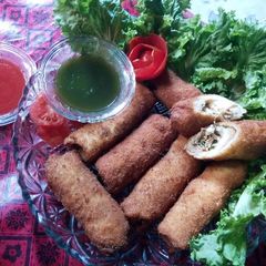 Chicken cheese brrad roll A picture of Chicken cheese brrad roll.