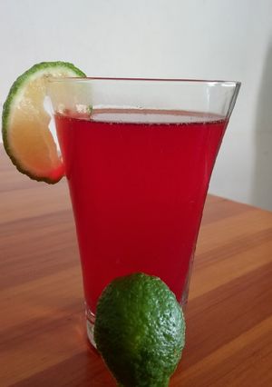 A picture of Hibiscus Tea #AuthorMarathon.