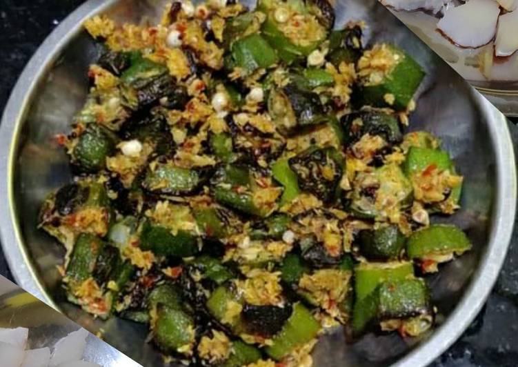 Recipe of Favorite Lady&#39;s Finger Fry with Coconut