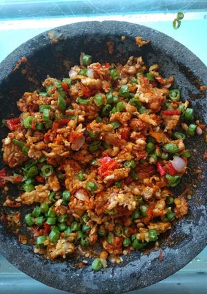 Foto resep Sambal Tempe Kacang Panjang