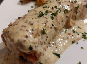 Une photo de Andouillette grillée sauce moutarde
