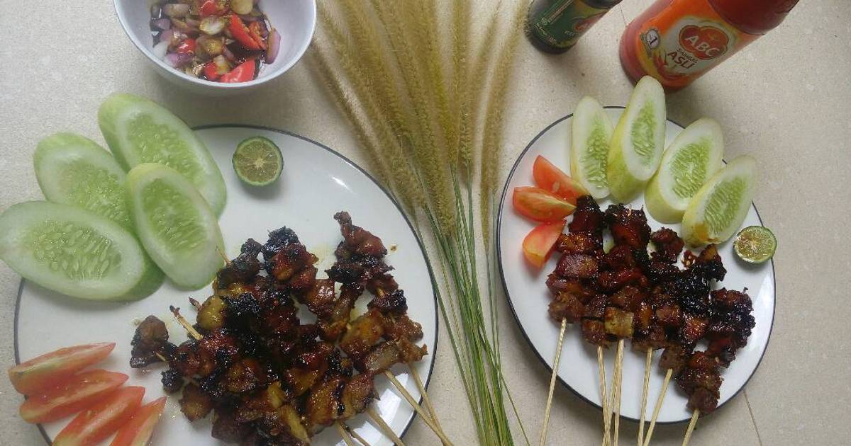 Resep Sate daging sapi bumbu kecap panggang happycall oleh ummi abarr