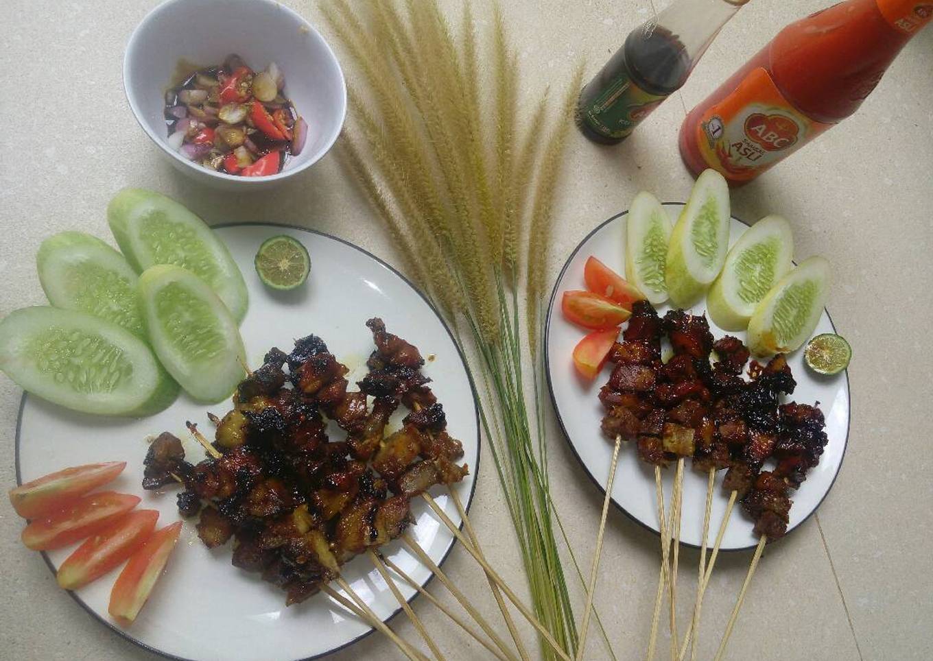 Sate daging sapi bumbu kecap panggang happycall